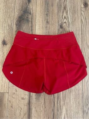Lululemon Speed Up Shorts 4" In Dark Red Size 4